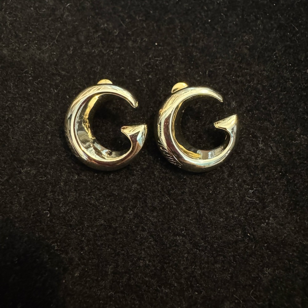 Gucci Gold GG Cursive Earrings